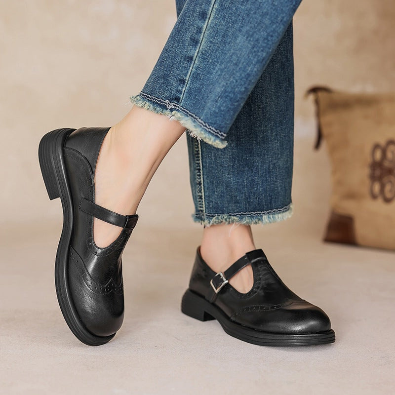 Serilda | Leather Mary Janes