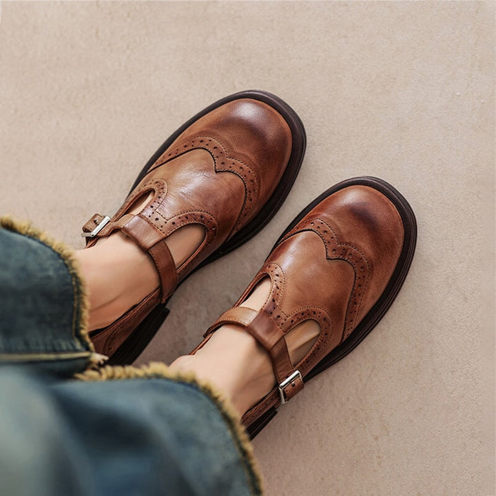 Serilda | Leather Mary Janes