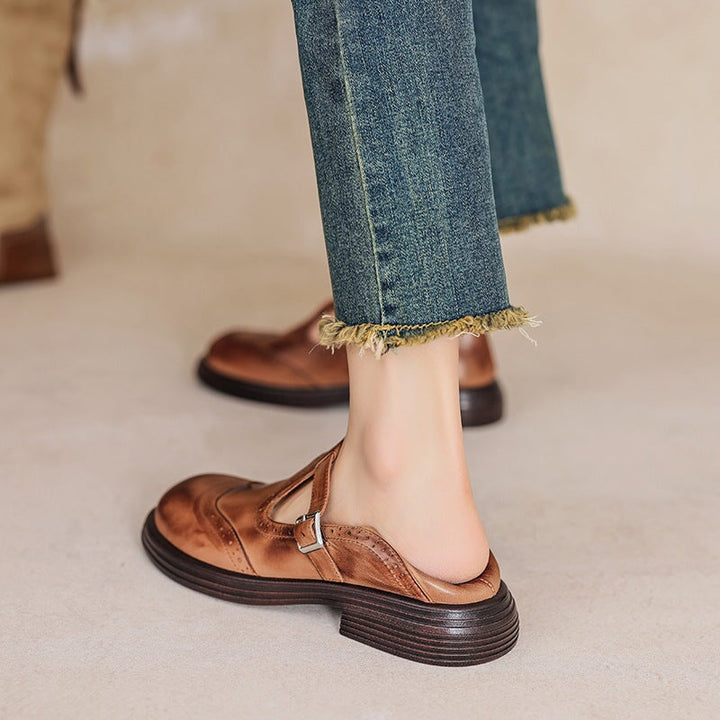 Serilda | Leather Mary Janes
