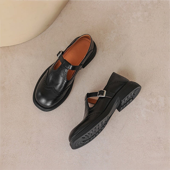Serilda | Leather Mary Janes
