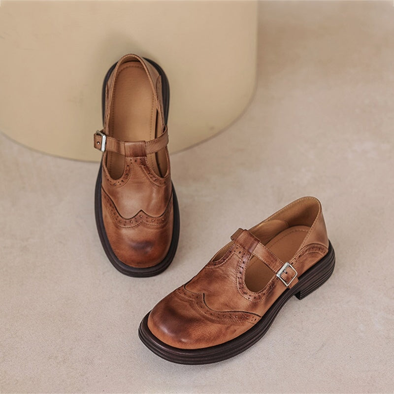Serilda | Leather Mary Janes