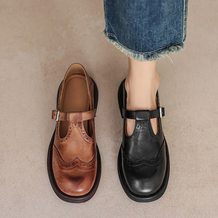 Serilda | Leather Mary Janes