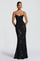 Nefertiti | Lace-Up Maxi Dress - Black