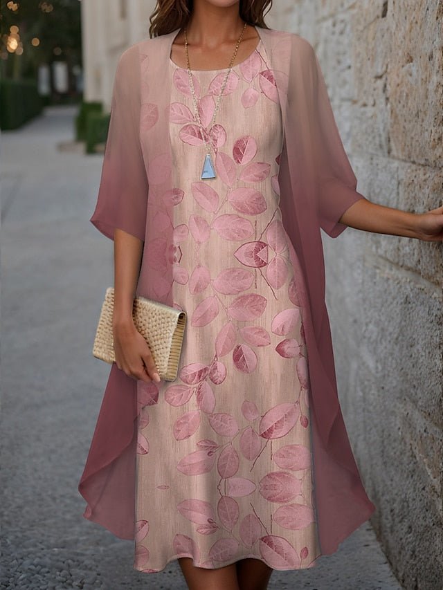 Liezel | Elegant Floral Midi Dress