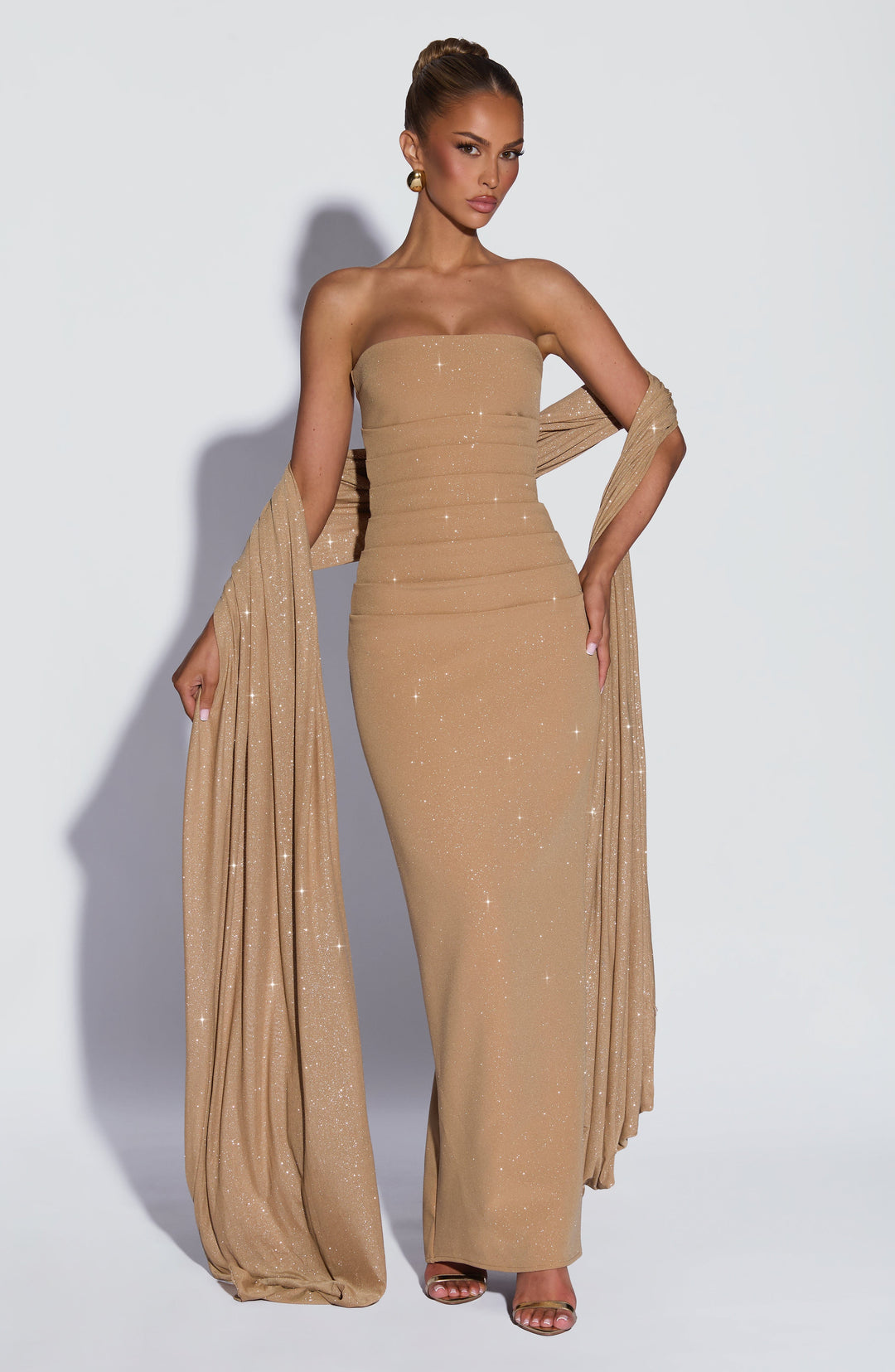 Zantara | Maxi Dress - Gold Sparkle