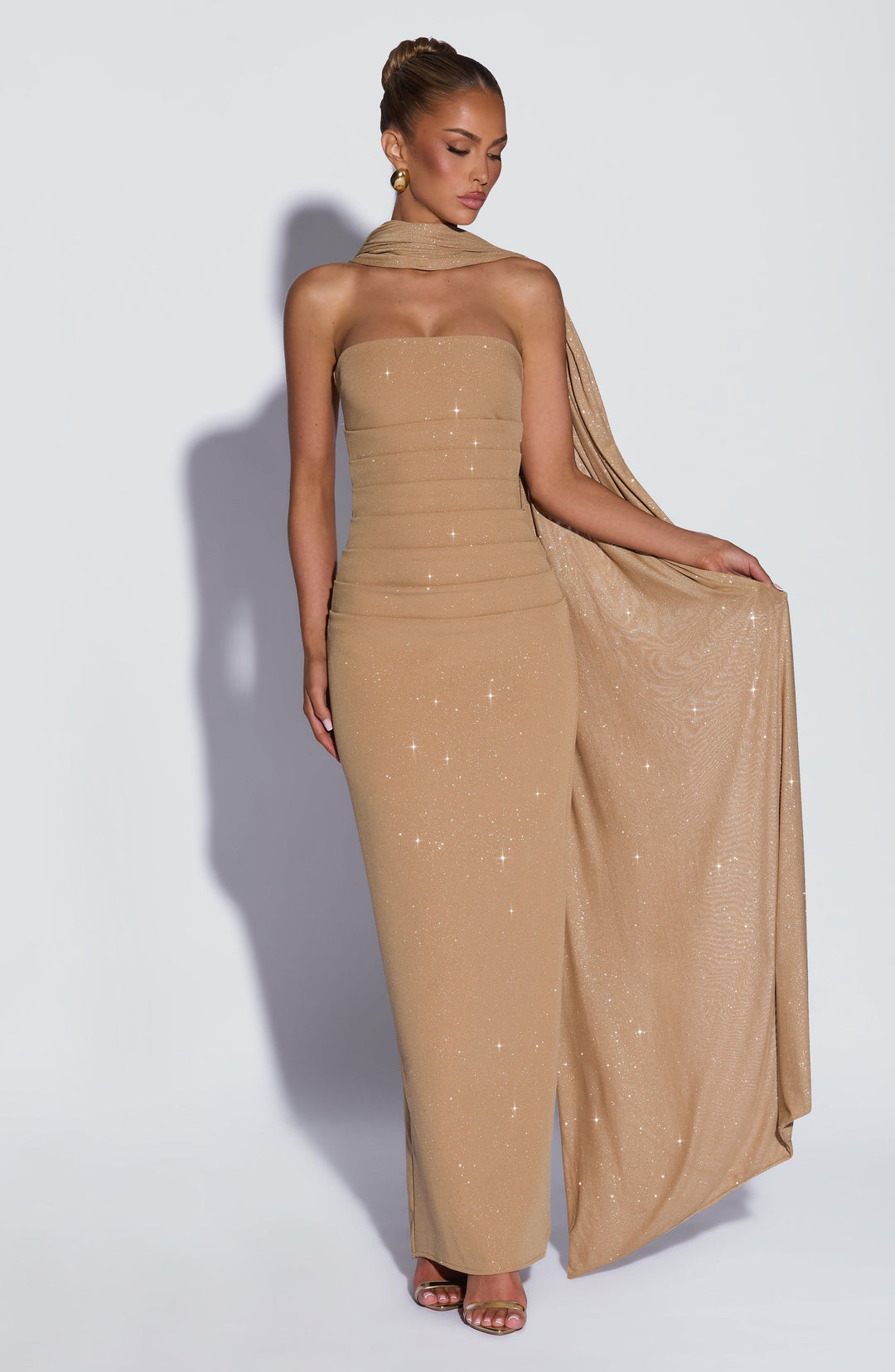 Zantara | Maxi Dress - Gold Sparkle
