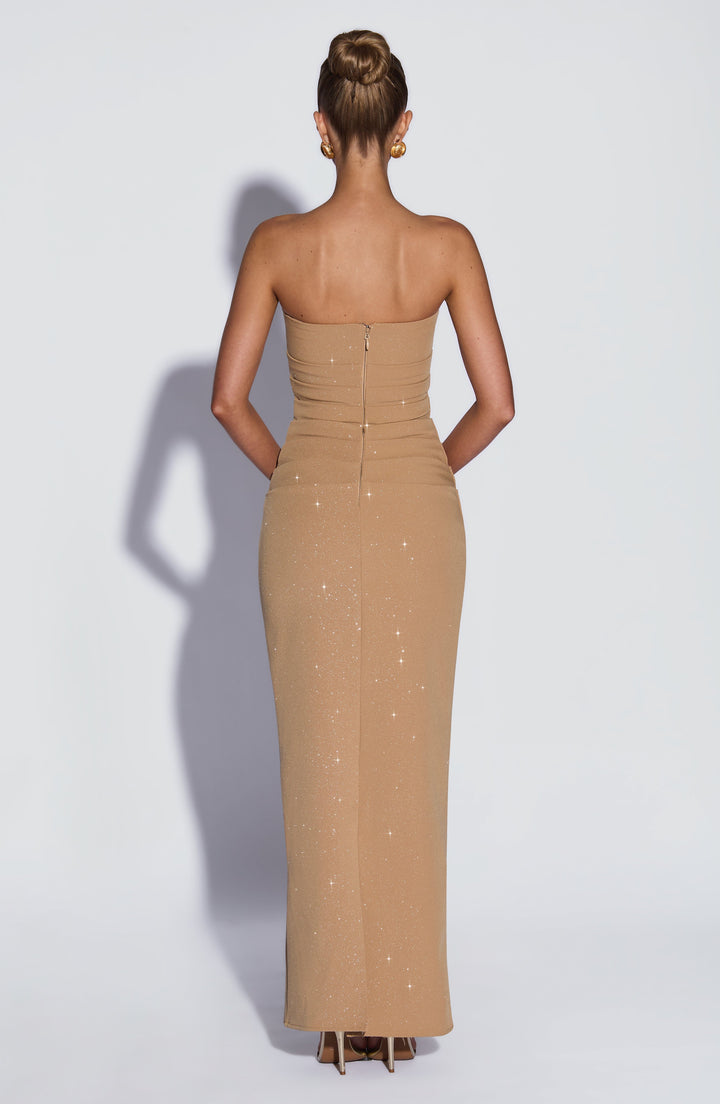 Zantara | Maxi Dress - Gold Sparkle