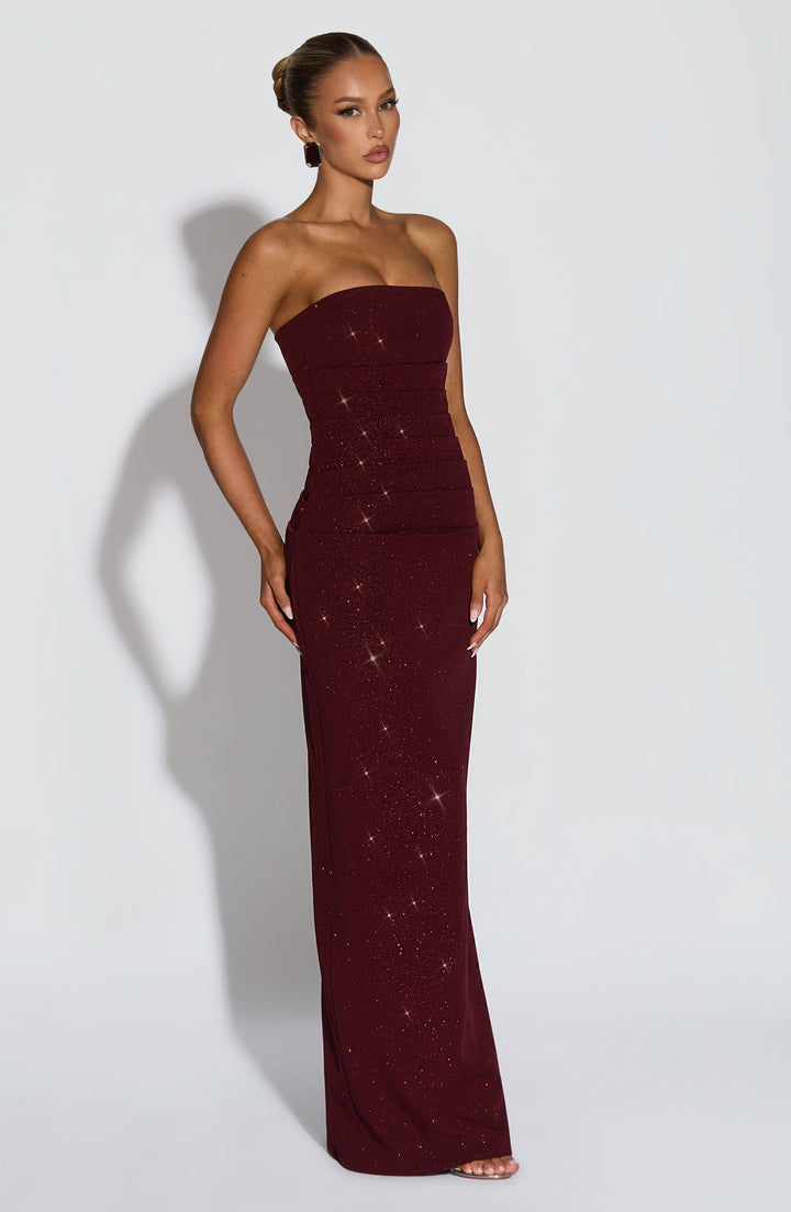 Zantara | Maxi Dress - Wine Sparkle