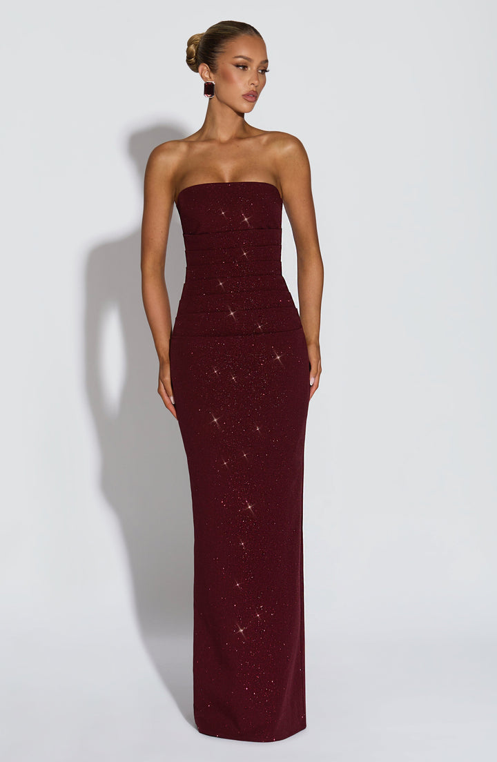 Zantara | Maxi Dress - Wine Sparkle