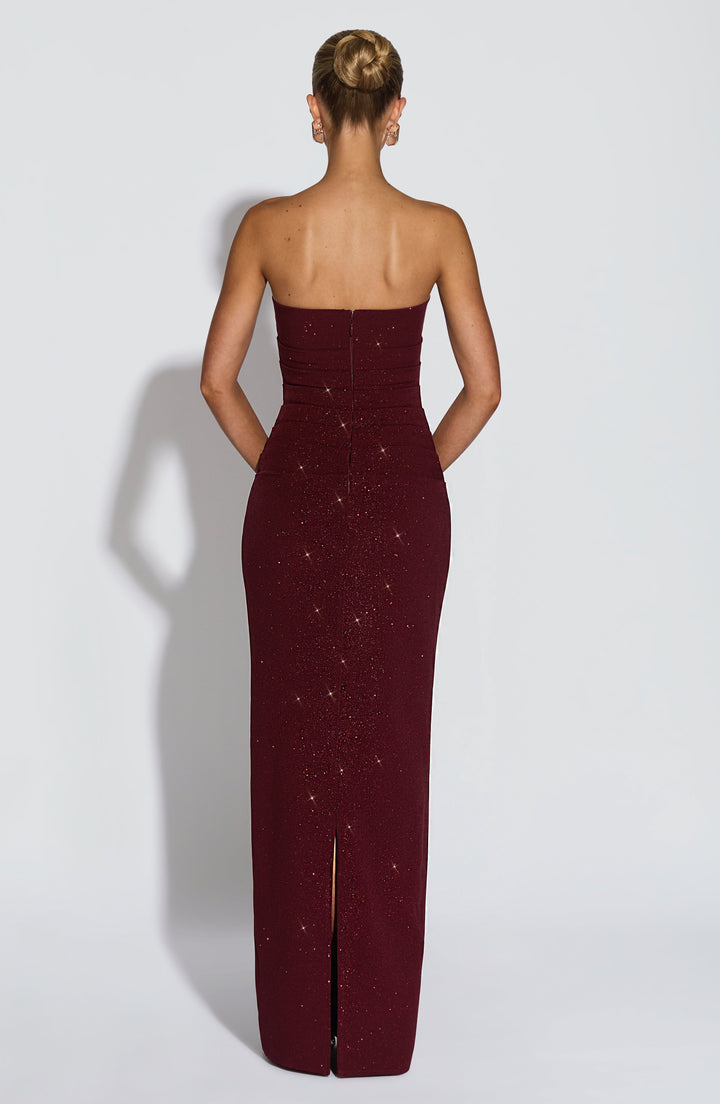 Zantara | Maxi Dress - Wine Sparkle