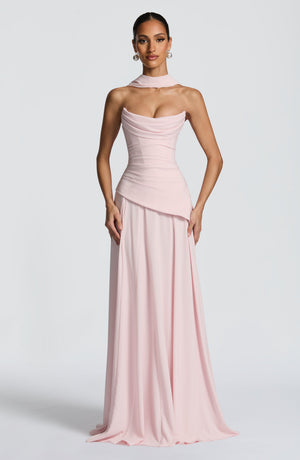 Patricia | Chiffon Maxi Dress - Blush