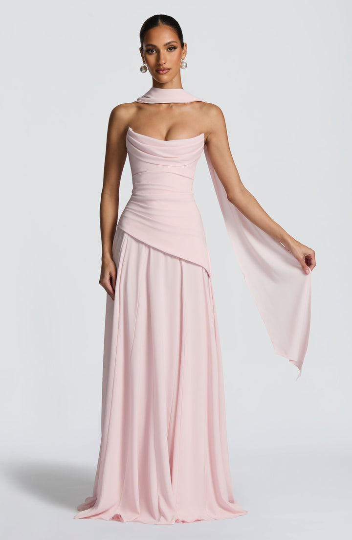 Patricia | Chiffon Maxi Dress - Blush