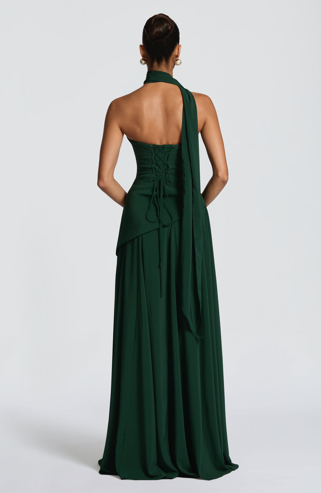 Patricia | Chiffon Maxi Dress - Emerald