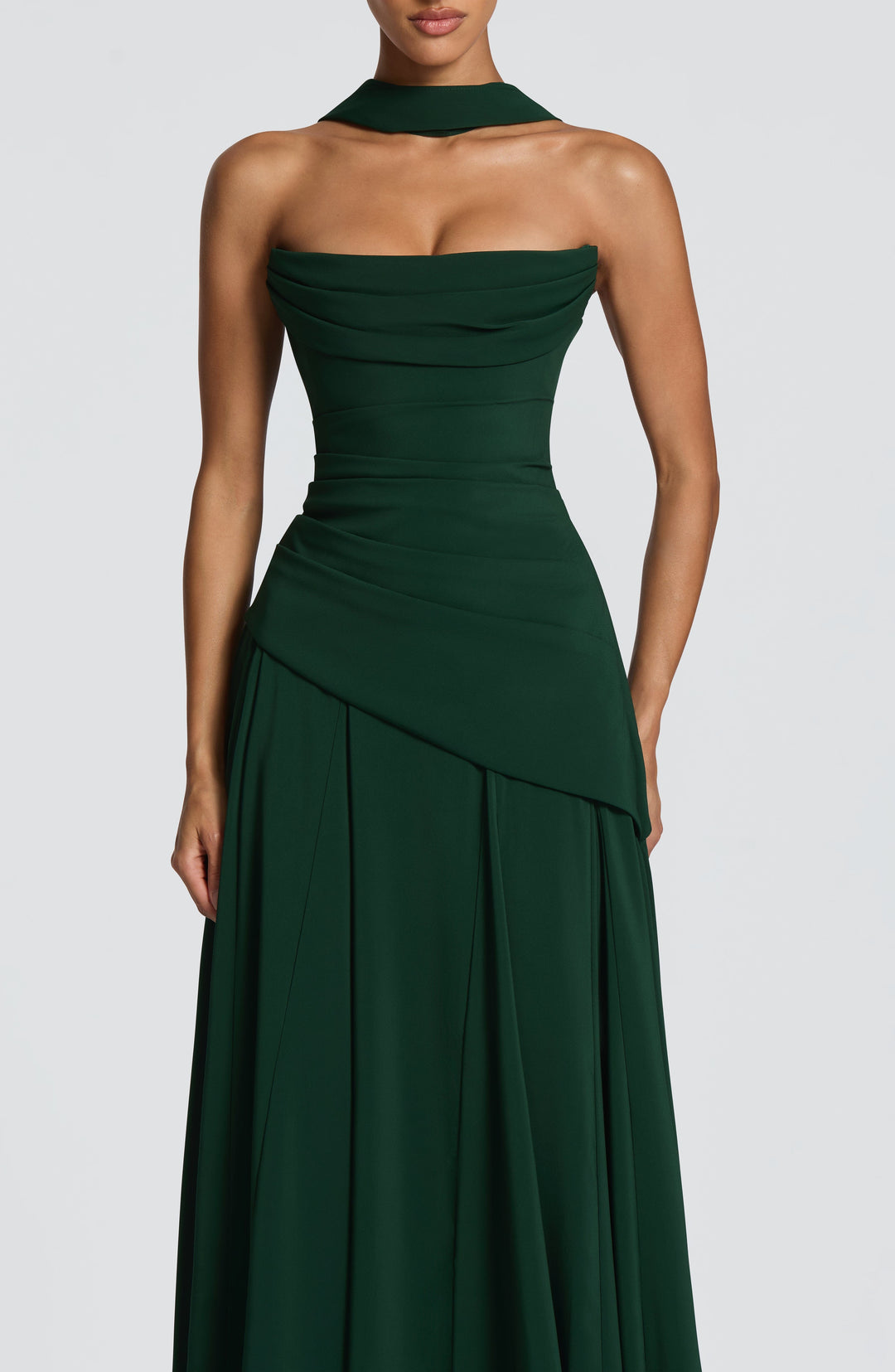 Patricia | Chiffon Maxi Dress - Emerald