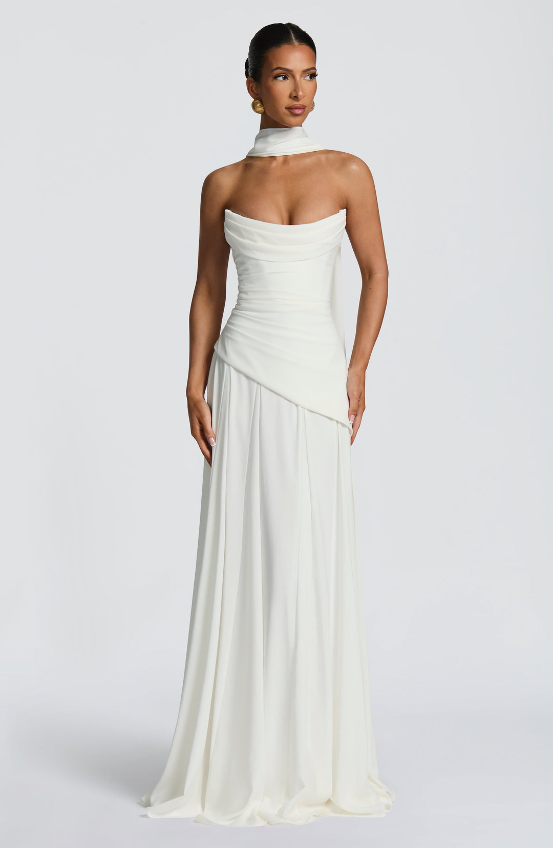 Patricia | Chiffon Maxi Dress - Ivory