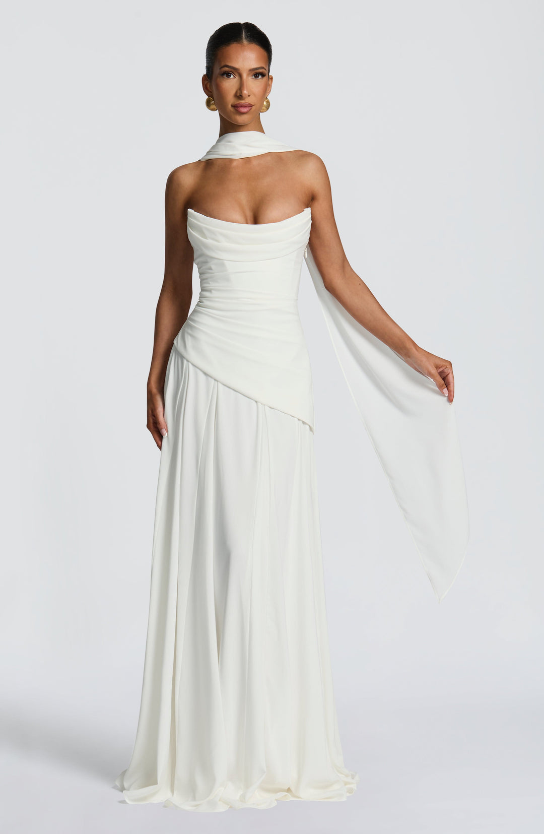 Patricia | Chiffon Maxi Dress - Ivory