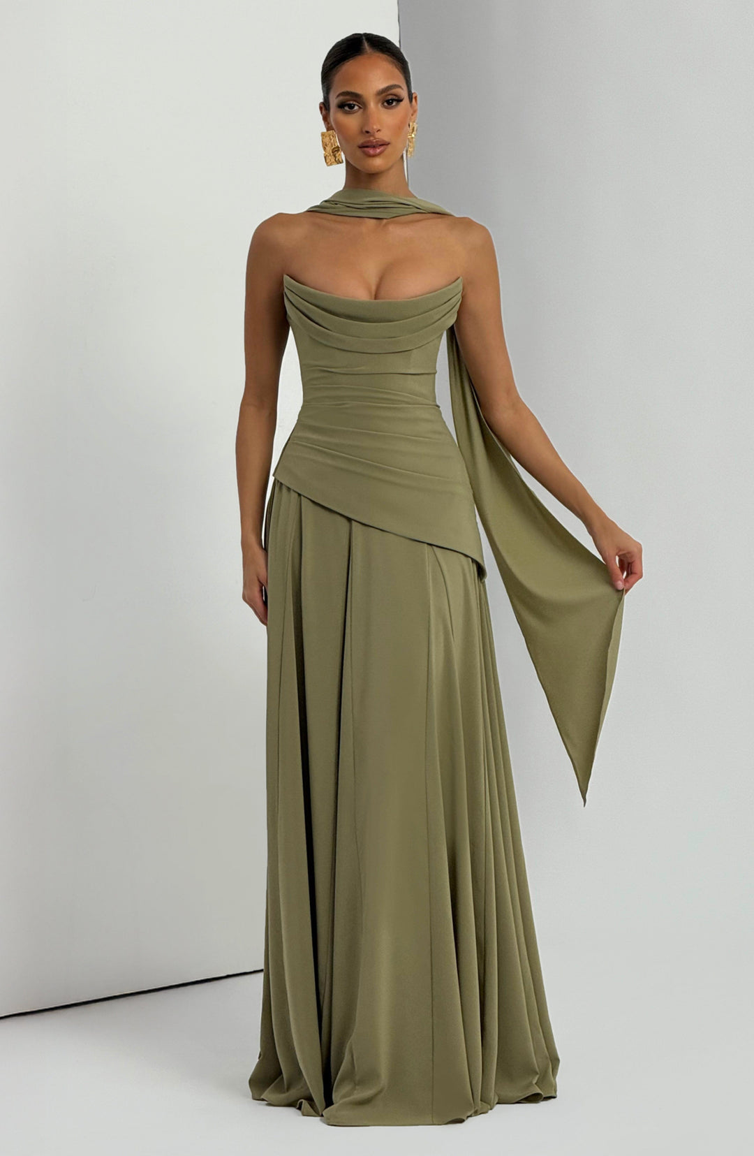 Patricia | Chiffon Maxi Dress - Sage