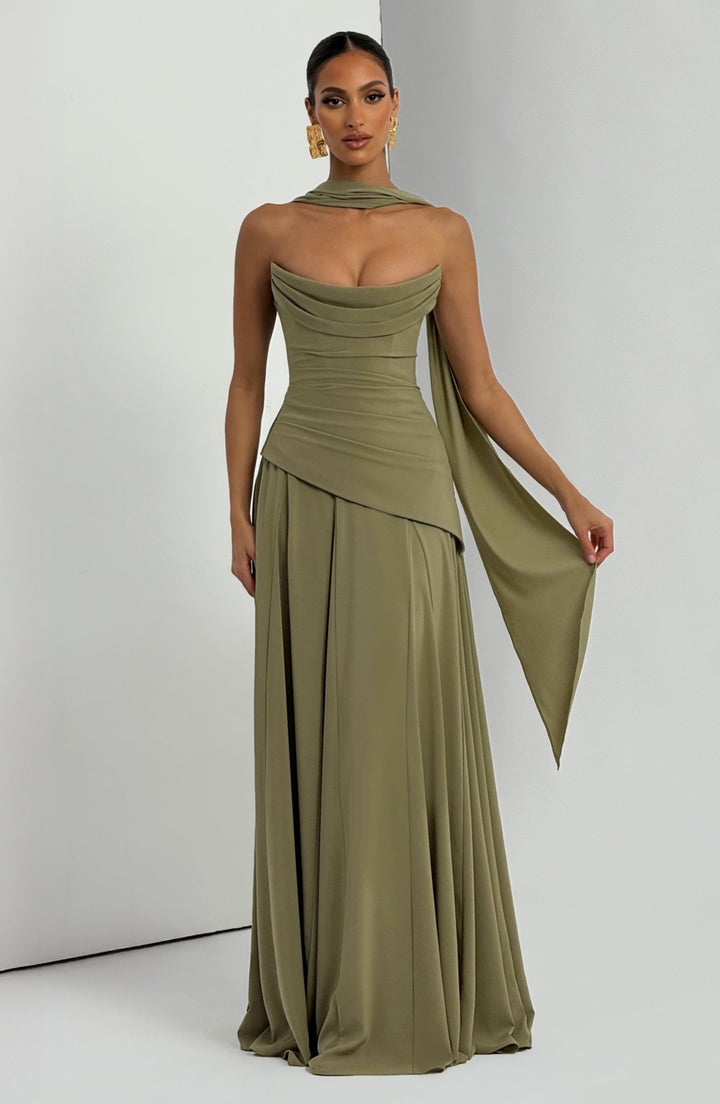 Patricia | Chiffon Maxi Dress - Sage