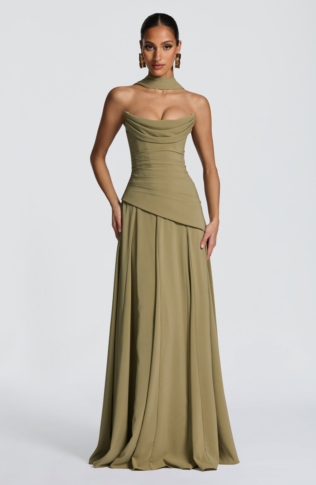 Patricia | Chiffon Maxi Dress - Sage