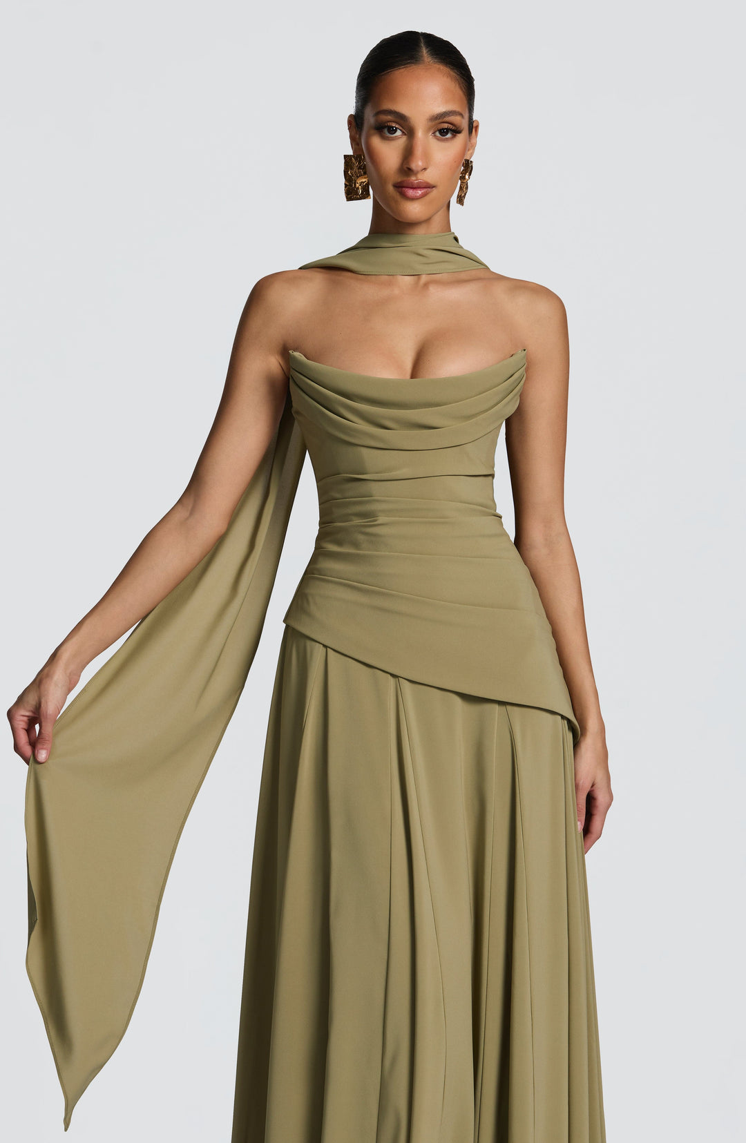 Patricia | Chiffon Maxi Dress - Sage