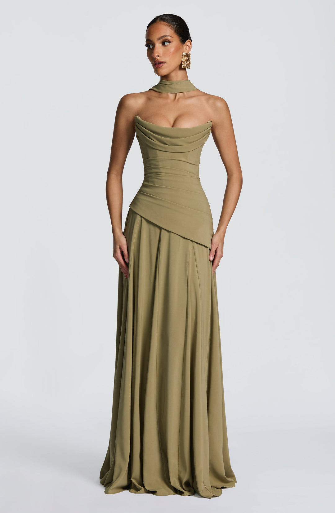 Patricia | Chiffon Maxi Dress - Sage