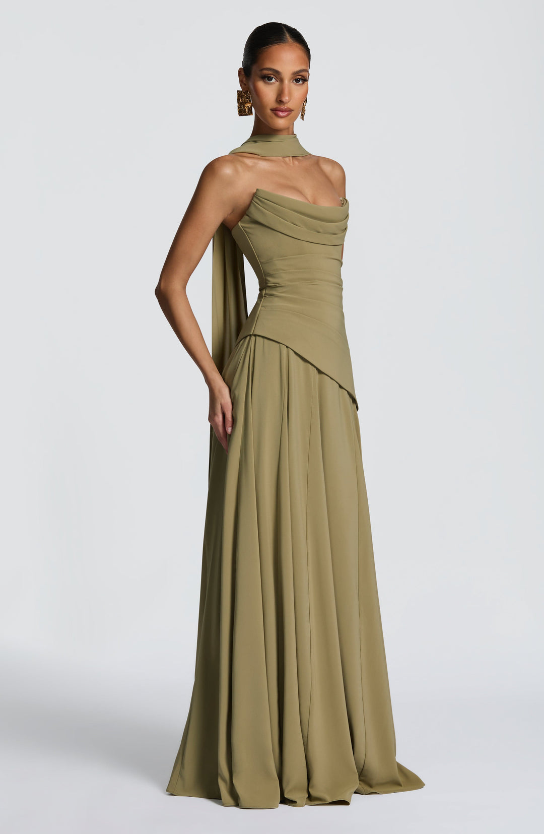 Patricia | Chiffon Maxi Dress - Sage