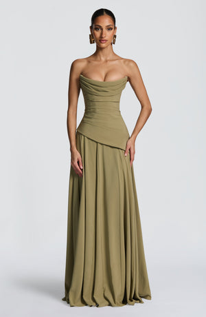 Patricia | Chiffon Maxi Dress - Sage