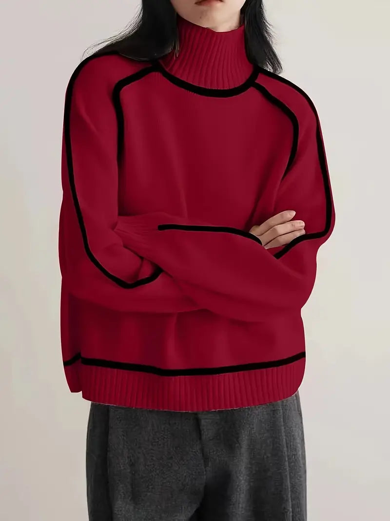 Esmé - Contrast Trim Turtleneck