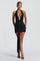 Rosetta | Plunge Mini Dress - Black