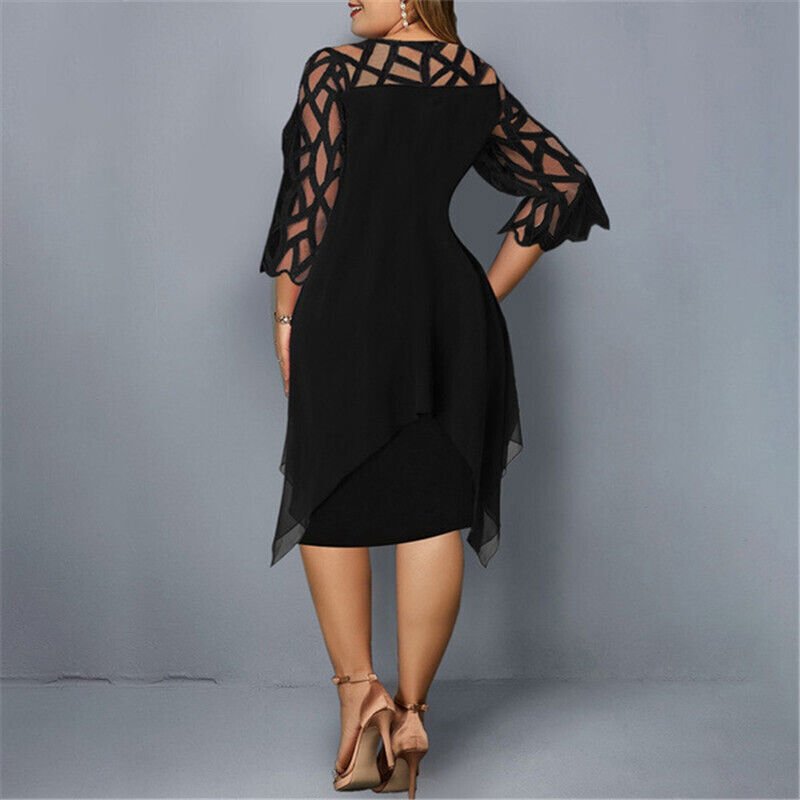 Kaycie | Chic Curve Midi Dress