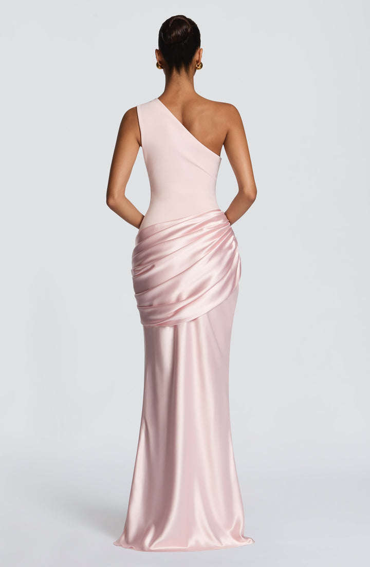 Sadona | One-Shoulder Maxi Dress - Blush