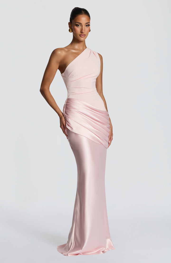 Sadona | One-Shoulder Maxi Dress - Blush