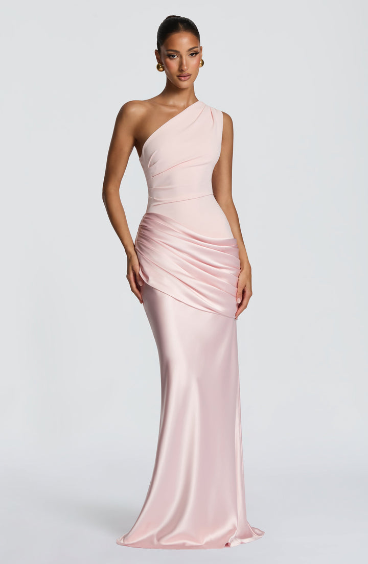 Sadona | One-Shoulder Maxi Dress - Blush