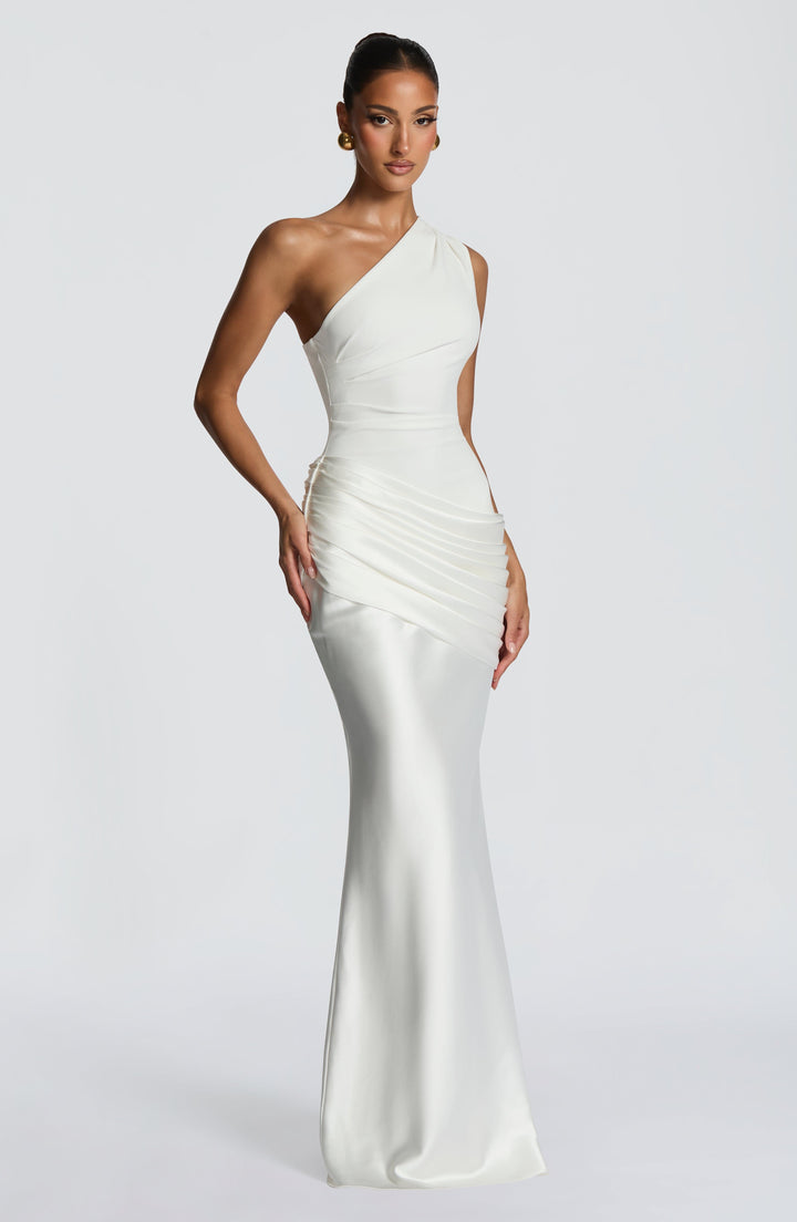 Sadona | One-Shoulder Maxi Dress - Ivory
