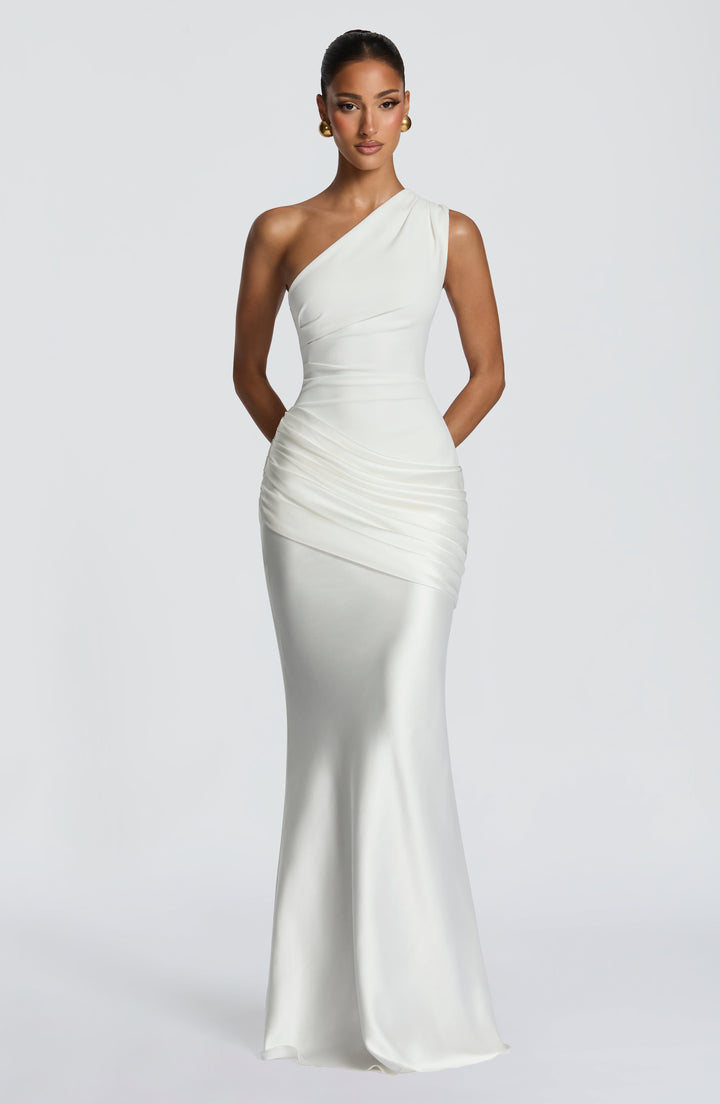 Sadona | One-Shoulder Maxi Dress - Ivory
