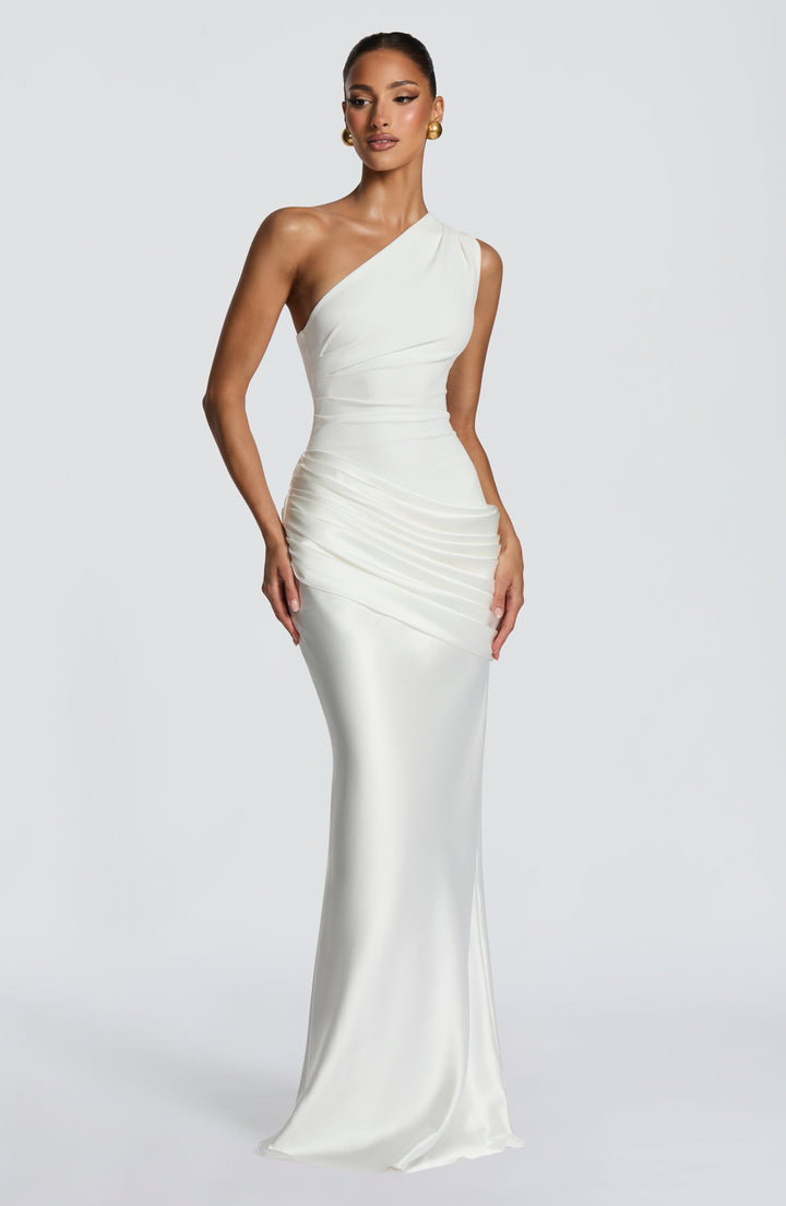 Sadona | One-Shoulder Maxi Dress - Ivory