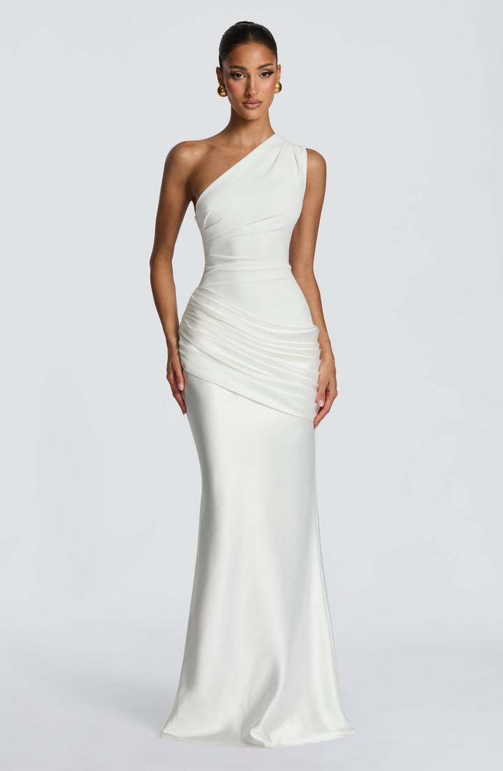 Sadona | One-Shoulder Maxi Dress - Ivory