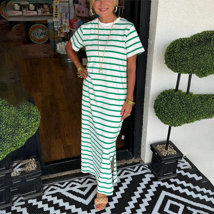 Ivia | Striped Maxi Elegance Dress