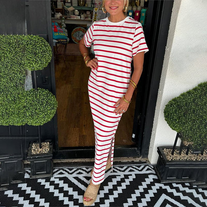 Ivia | Striped Maxi Elegance Dress