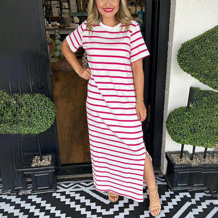 Ivia | Striped Maxi Elegance Dress