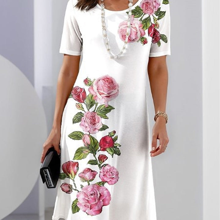 Ruby | Graceful Floral A-Line Dress