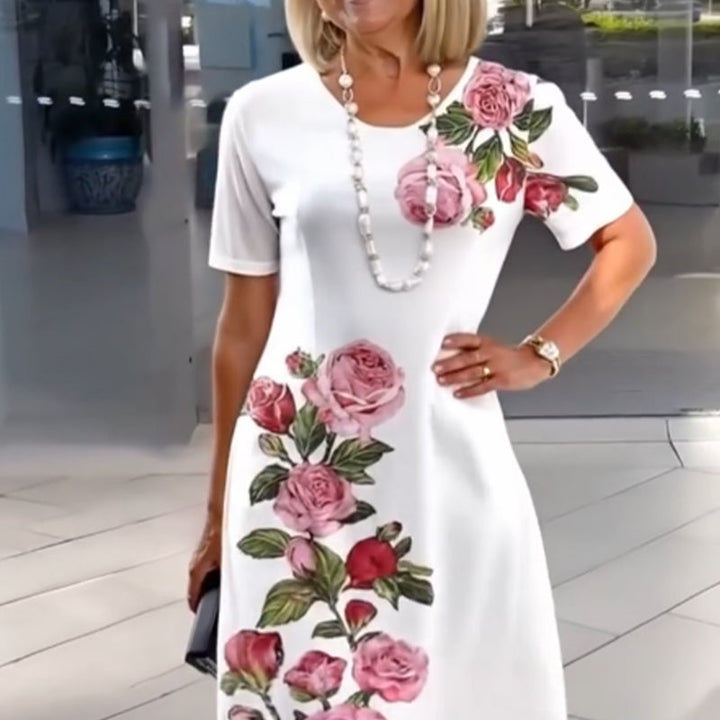Ruby | Graceful Floral A-Line Dress
