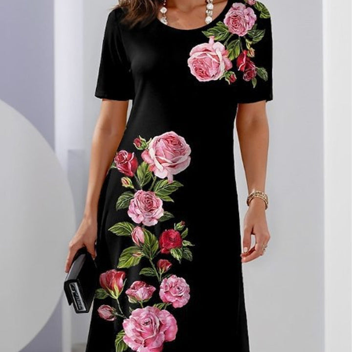 Ruby | Graceful Floral A-Line Dress