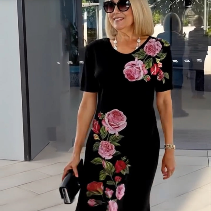 Ruby | Graceful Floral A-Line Dress