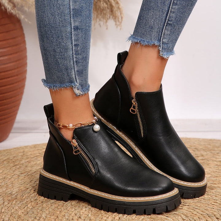 Clara - Comfort Zip Ankle Boots