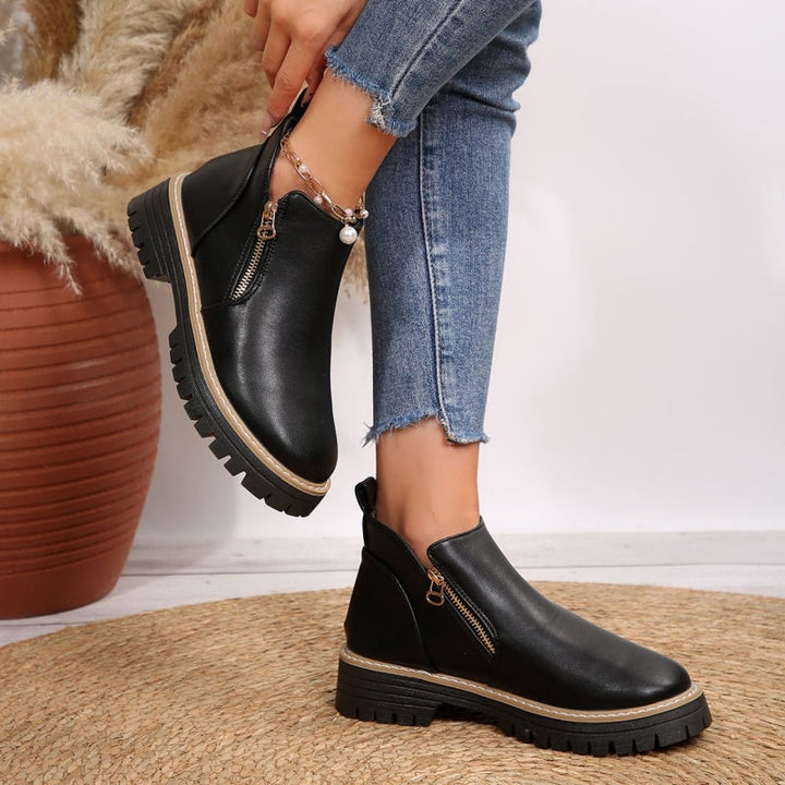 Clara - Comfort Zip Ankle Boots