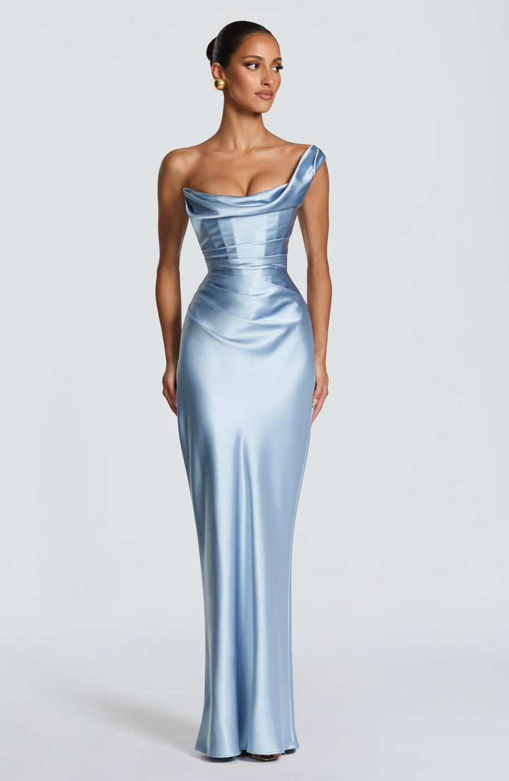 Thalassa | One-Shoulder Maxi Dress - Glacier Blue
