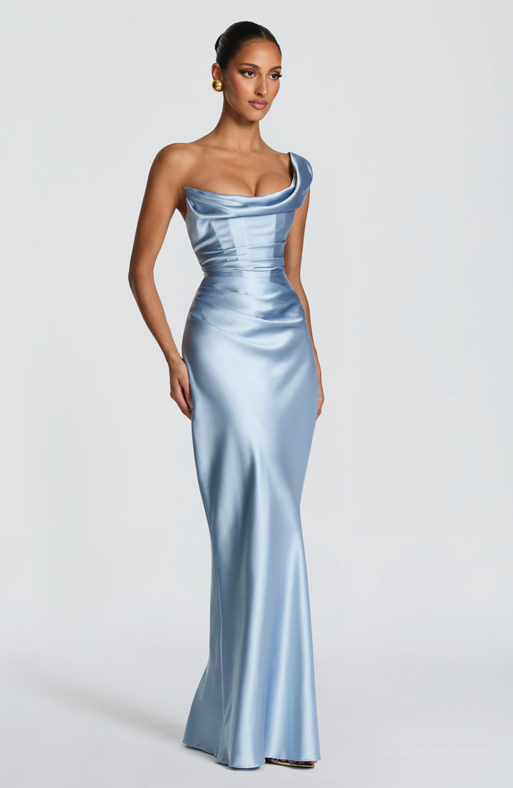 Thalassa | One-Shoulder Maxi Dress - Glacier Blue