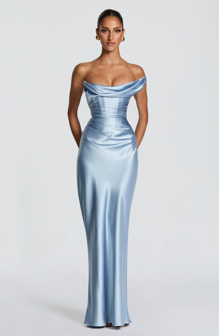 Thalassa | One-Shoulder Maxi Dress - Glacier Blue