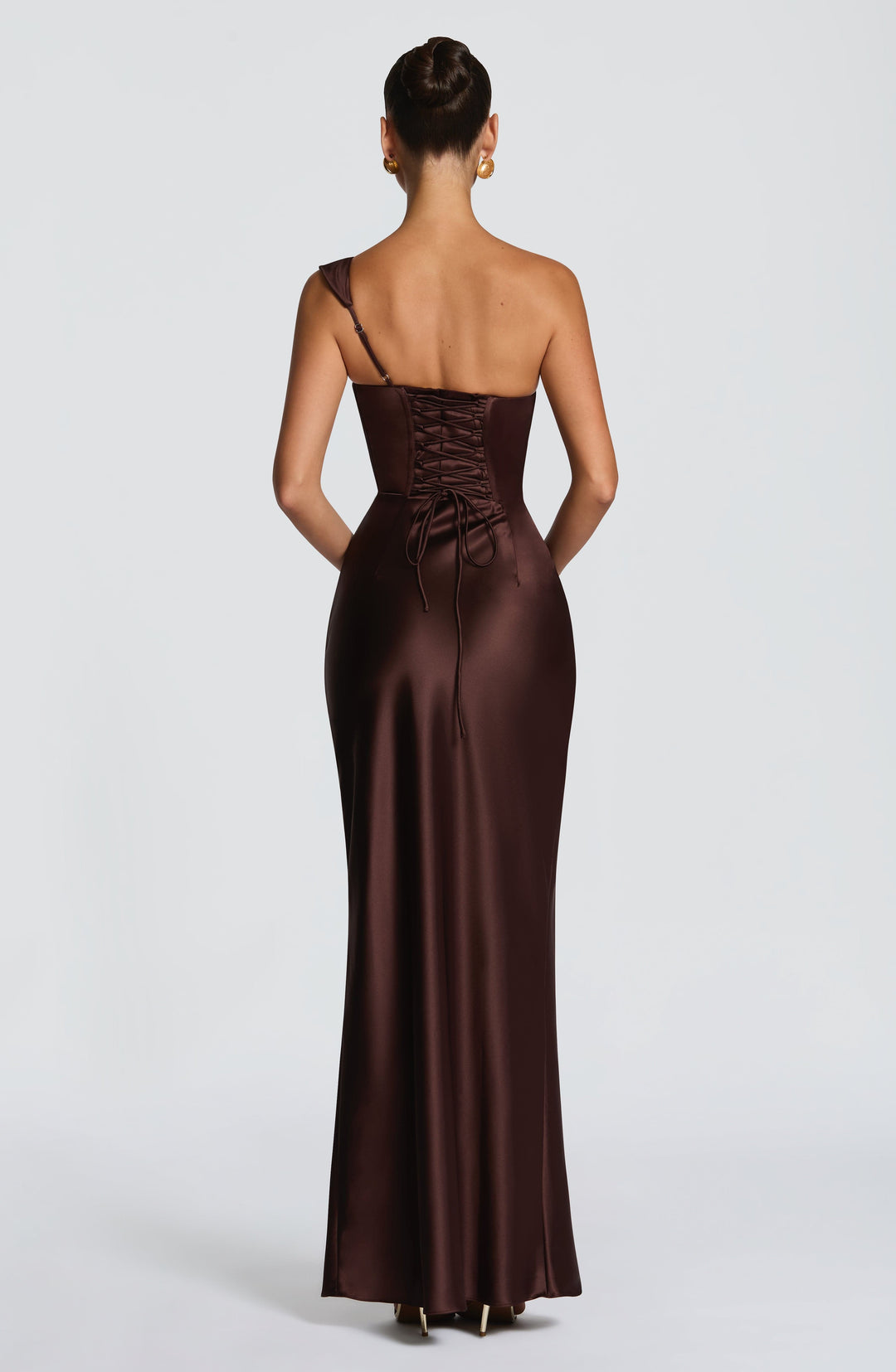 Thalassa | One-Shoulder Maxi Dress - Plum Brown